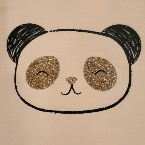 Girls Cat & Jack pink t-shirt with panda graphic print size 18M - Picture 2 of 5